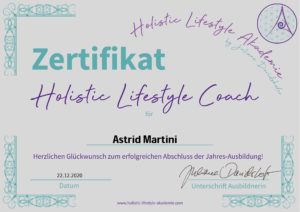 Holistic Lifestyle Coach Zertifikat